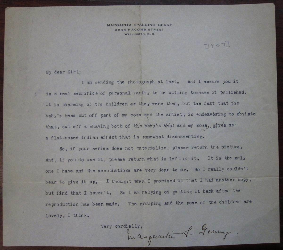 Hand-Edited Story and Two Typed Letters Signed | Margarita Spalding GERRY