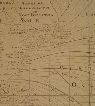 A New and Correct Chart of the Western and Southern Oceans Showing the Variations of the Compass...