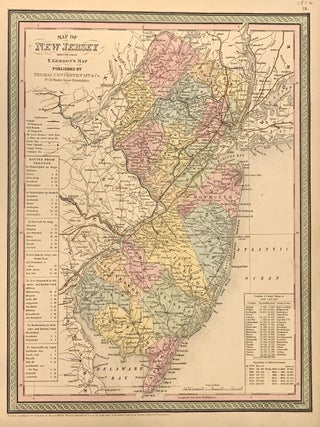 Item #225390 Map of New Jersey reduced from T. Gordon's Map. COWPERTHWAIT THOMAS, CO