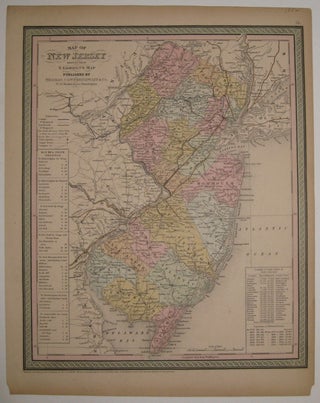 Item #225390 Map of New Jersey reduced from T. Gordon's Map. COWPERTHWAIT THOMAS, CO