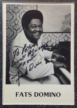 Item #225587 Inscribed Photograph. Fats DOMINO, 1928