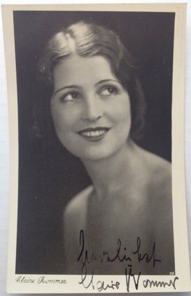 Item #225716 Signed Vintage Postcard Photo. Claire ROMMER, 1904 - 1996