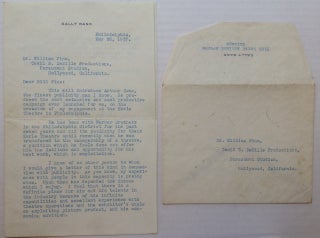 Item #227542 Typed Letter Signed to film pioneer William Pine. Sally RAND, 1904 - 1979