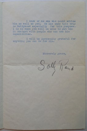 Typed Letter Signed to film pioneer William Pine