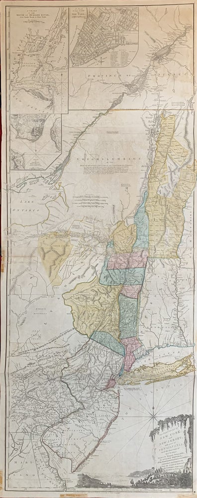 Item #227671 The Provinces of New York and New Jersey with part of Pensilvania, and the Province of Quebec, Drawn by Major Hollnad, Surveryor General, of the Northern District in America. Corrected and Improved, from the Original Materials by Govern: Pownall, Member of Parliament, 1776. Thomas JEFFERYS.