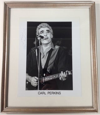 Item #229435 Framed Signed Photograph. Carl PERKINS, 1932 - 1998