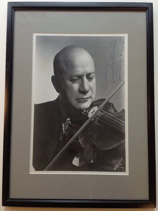 Item #230521 Framed Signed Photograph. Mischa ELMAN