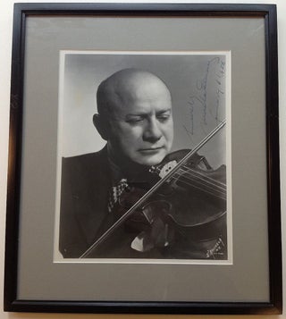 Item #230521 Framed Signed Photograph. Mischa ELMAN, 1891 - 1967