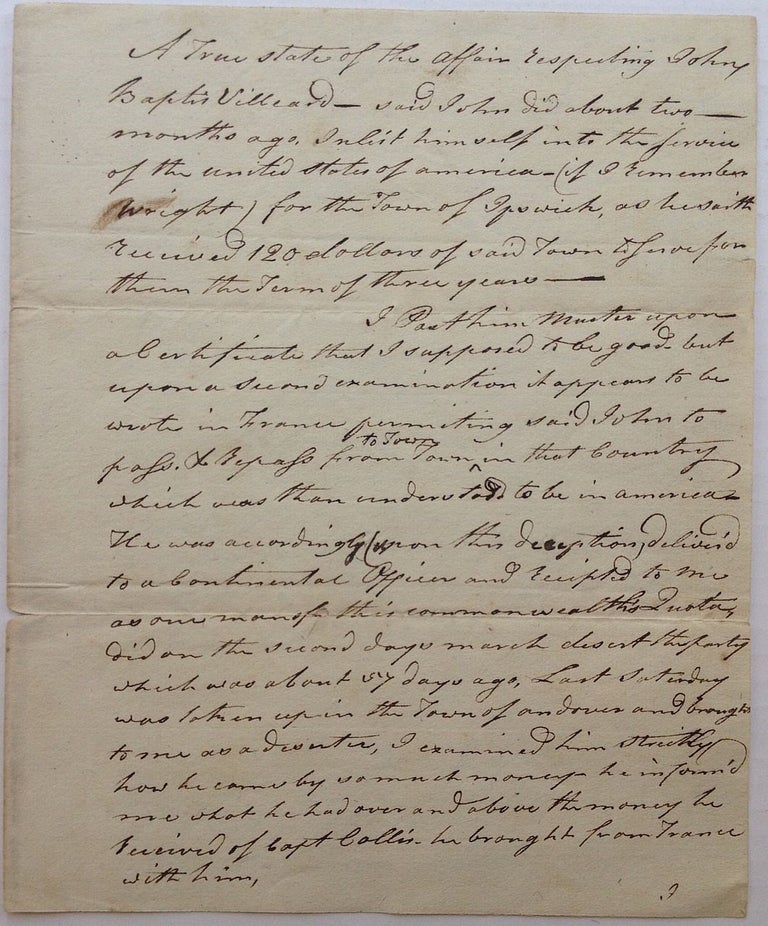 Item #230916 Two Autographed Documents Signed from the Continental Army. Major Joseph PETTENGILL, 1753 - 1833.