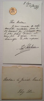 Item #230929 Rare Autographed Letter Signed in French. Said HALIM, Pasha