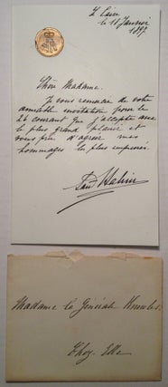 Item #230929 Rare Autographed Letter Signed in French. Said HALIM, Pasha, 1865 - 1921