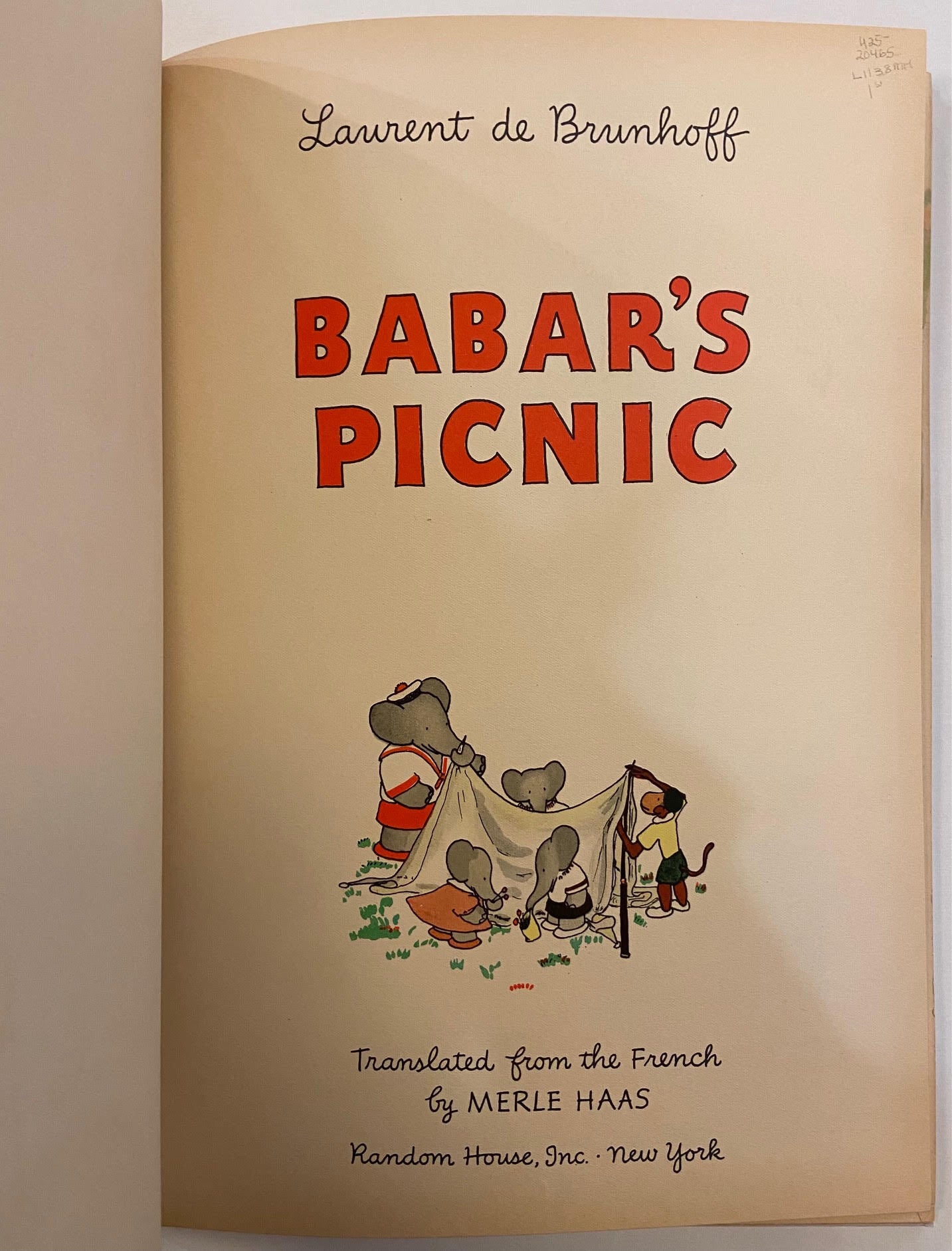 Babar's Picnic | Laurent De BRUNHOFF | First