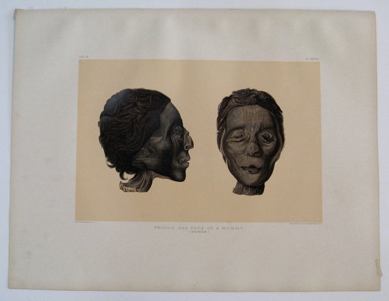 Item #232563 Thebes. Profile and Face of a Mummy. (Woman.). Samuel Augustus BINION.