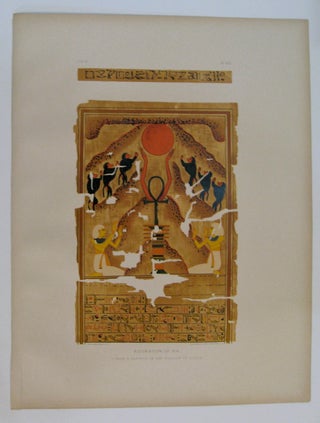 Item #232564 Adoration of Ra. (From a Papyrus in the Museum of Leiden.). Samuel Augustus BINION