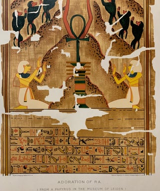 Adoration of Ra. (From a Papyrus in the Museum of Leiden.)