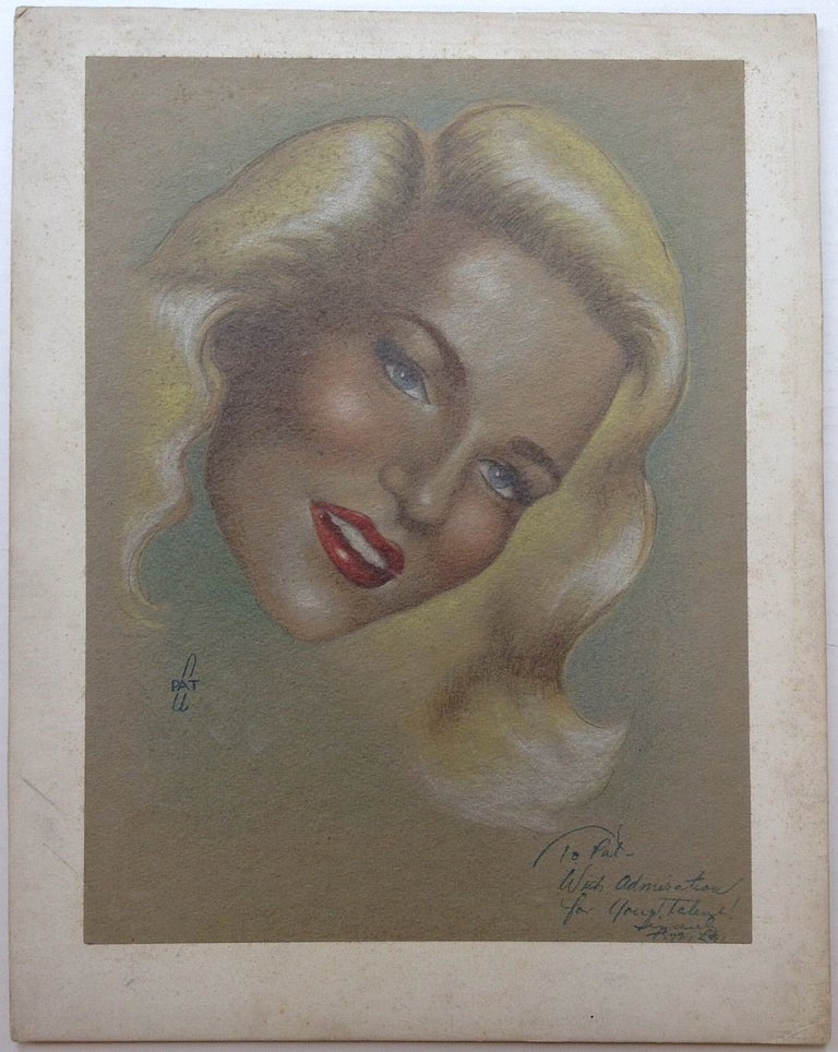 Item #232747 Inscribed Original Pastel Drawing. Peggy LEE, 1920 - 2002.