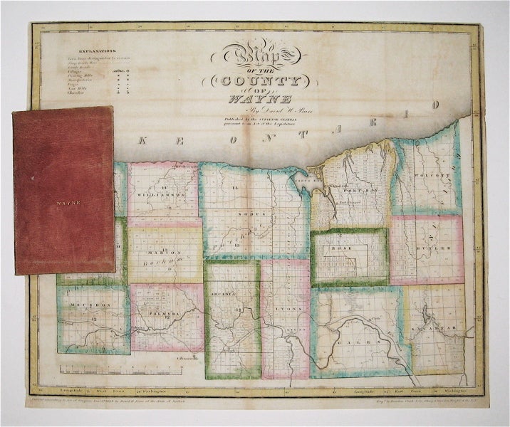 Item #233728 Map of the County of Wayne. David H. BURR.