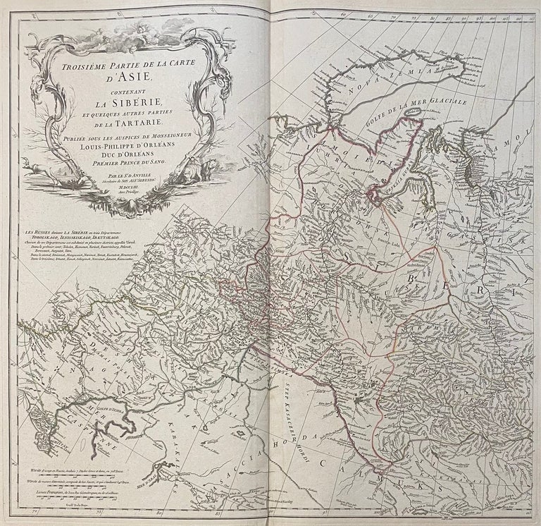 Item #233747 Troisième partie de la carte d'Asie, contenant la Sibérie, et quelques autres parties de la Tartarie. Jean Baptiste Bourguignon D'ANVILLE.
