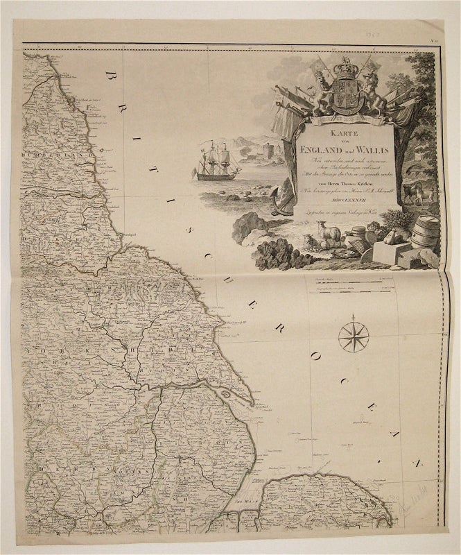 Item #234098 Karte von England and Wallis. F. A. SCHRAEMBL.