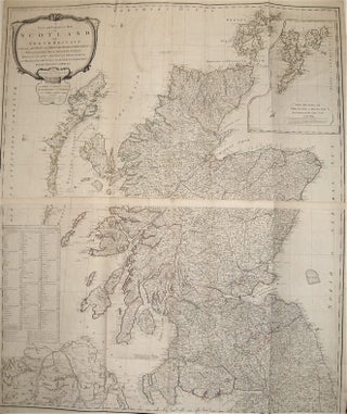 Item #234498 A New and Correct Map of Scotland or North Britain with all the Post and Military...