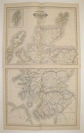 Item #235349 New Road Map of Scotland With All The Lines of Railway, Canals &c &c....