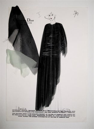 Item #235401 Autumn/Winter 1976-77 Croquis, Plate 70. Christian DIOR