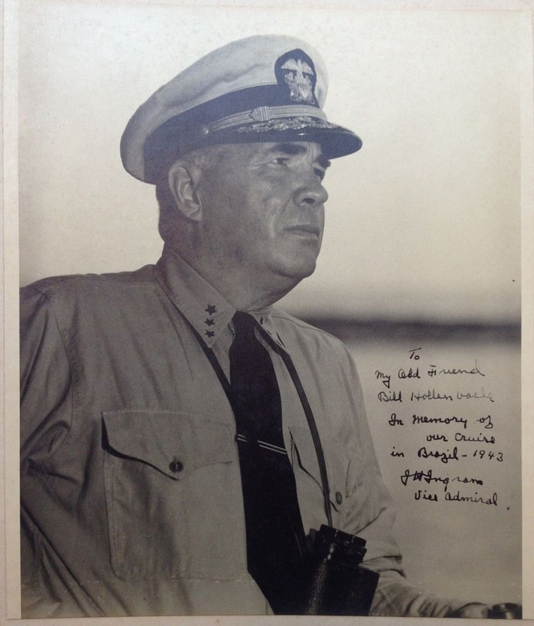 Item #236048 Oversized Inscribed Photograph. Admiral Jonas Howard INGRAM, 1886 - 1952.