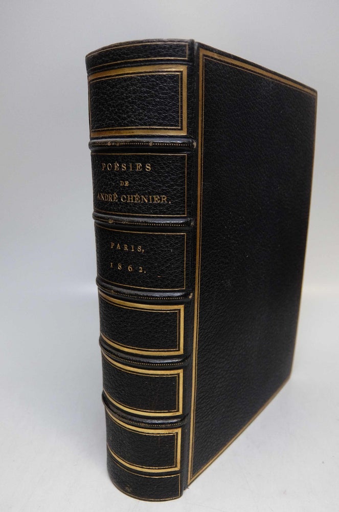Item #237985 Poesies de Andre Chenier.; Studies on his life and works, commentaries, lexicon and index by L. Becq de Fouquieres. Andre CHENIER.