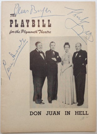 Item #238186 Playbill Signed by Charles Laughton, Charles Boyer, and Cedric Hardwicke. DON JUAN...