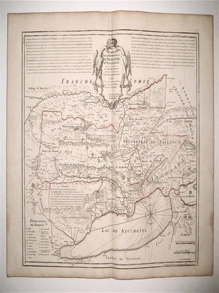 Item #243006 Carte de la Souverainete de Neuchatel et Vallangin. Philippe BUACHE, Guillaume DELISLE