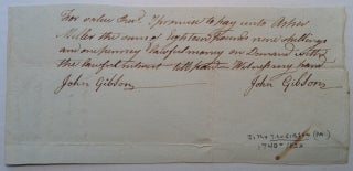 Item #243077 Autographed Document Signed. JOHN GIBSON