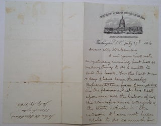 Item #243164 Autographed Letter Signed on House of Representatives letterhead. John Henry...