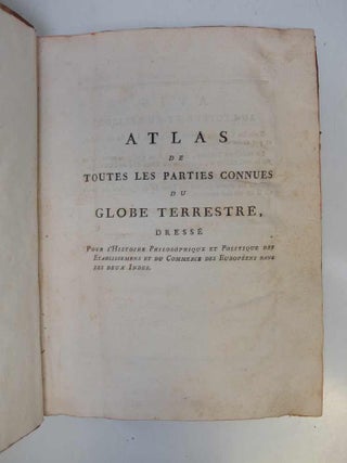 Atlas de Toutes les Parties Connues du Globe Terrestre