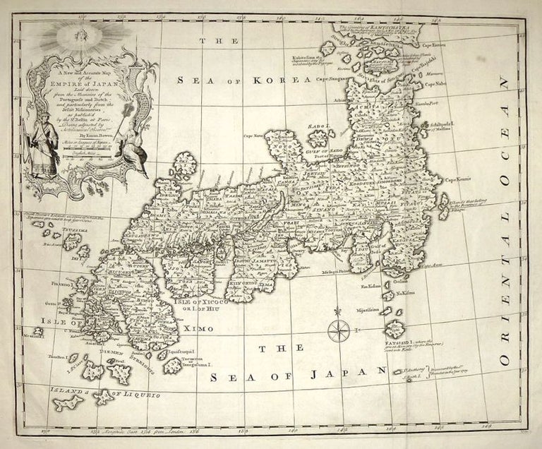 Item #244289 A New and Accurate Map of the Empire of Japan. Emanuel BOWEN.