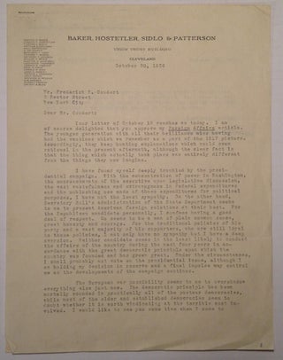 Item #244473 Typed Letter Signed. Newton D. BAKER