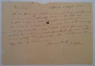 Item #244474 Autographed Letter Signed. John HOLMES, 1773 - 1843