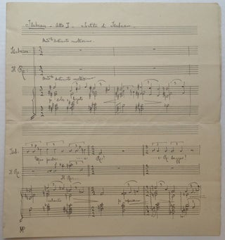 Item #244527 Lengthy Autographed Musical Quotation Signed. Pietro MASCAGNI, 1863 - 1945