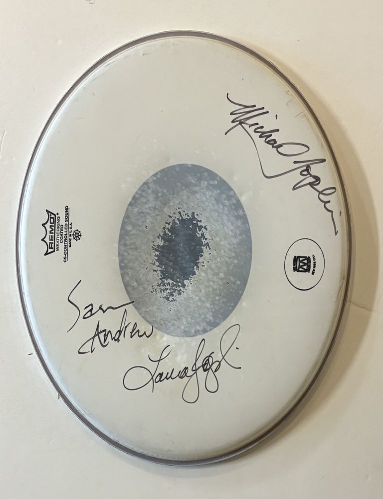 Item #244948 Autographed Snare Drumhead. Sam ANDREW.