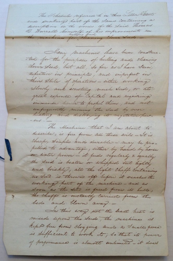 Item #244968 Autographed Manuscript Signed. Thomas Davies BURRALL, 1786 - 1872.