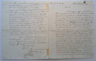 Item #245118 Autographed Letter Signed to U.S. Whig Congressman Joseph Reed Ingersoll. Peter...