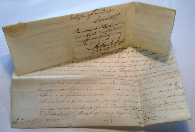 Item #245126 Autographed Document Signed on Vellum. Abraham BANCKER, 1760 - 1832.