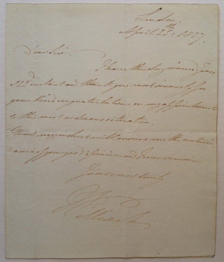 Item #245316 Autographed Letter Signed "William." WILLIAM IV, 1765 - 1837.