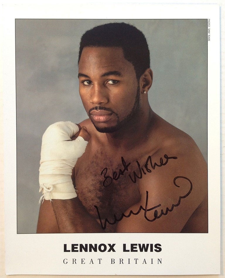 Item #245350 Signed Photograph. Lennox LEWIS, 1965 -.