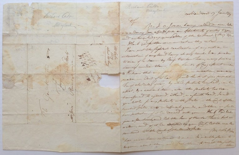 Item #245387 Autographed Letter Signed to a General. Richard CATON, 1750 - 1820.