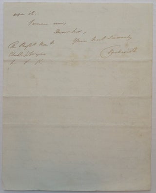 Autographed Letter Signed "Frederick"