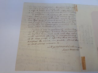 Item #246038 Outstanding Autographed Letter Signed as President. James MONROE, 1758 - 1831