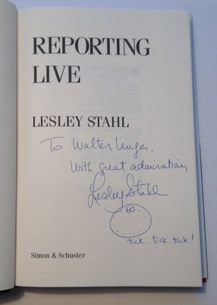Item #246203 Reporting Live. Lesley STAHL