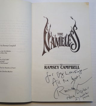 Item #246321 The Nameless. Ramsey CAMPBELL