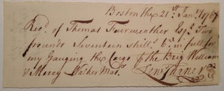 Item #247057 Autographed Document Signed. Lewis TURNER