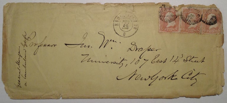 Item #247212 Envelope Addressed in his Hand to a Distinguished Professor. George W. MORGAN, 1820 - 1893.
